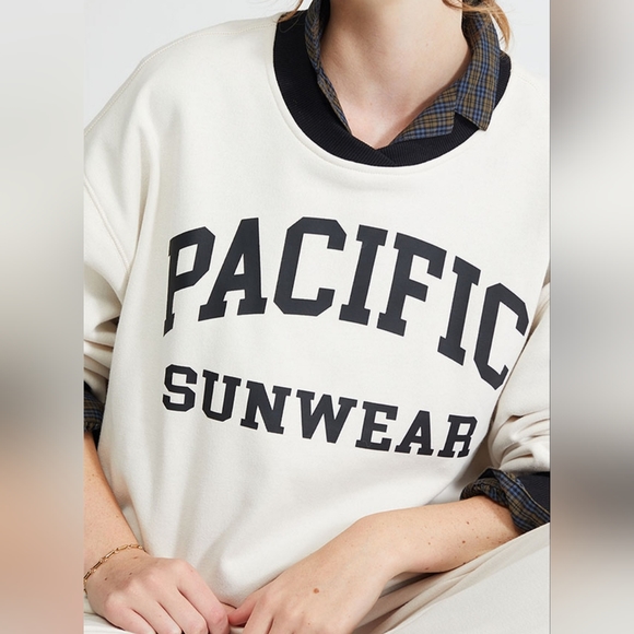 PacSun Pacific Sunwear Surplice Oversized Sweatshirt Size Small - Picture 2 of 10